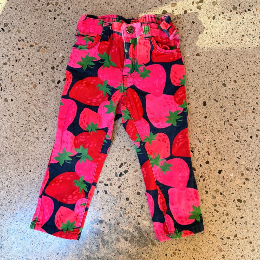 Crazy 8 Pink and Green Strawberry Jeans
